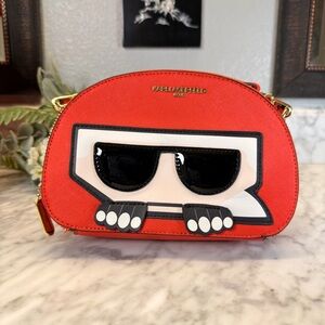 Karl Lagerfeld Red and Black Crossbody Bag